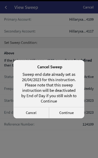 Cancellation Future Date Set